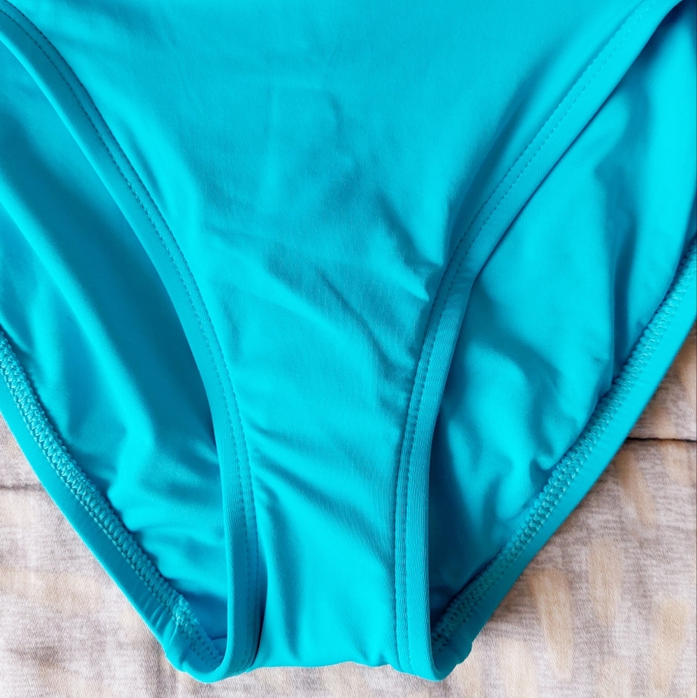 La Blanca Turquoise Bikini Bottom Size 8 - Picture 4 of 10